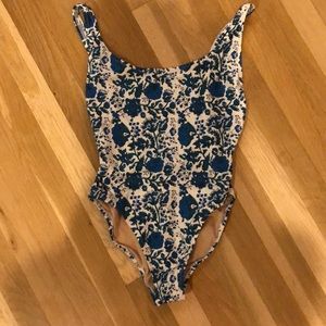 J. Crew And SZ Blockprints high cut one piece